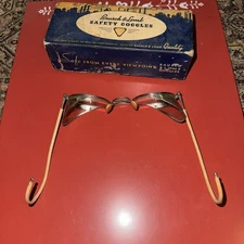 VTG Bausch & Lomb Industrial Safety Glasses Steampunk Goggles Side Shields W/box