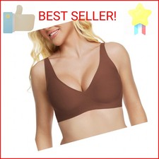 Jelly Wireless Bra for Women Deep V Push Up Seamless T-Shirt Bras Comfortable Pl