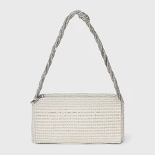 Mini Embellished Boxy Barrel Bag - A New Day Cream