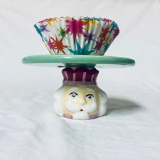 4.5 Inch Christmas Holiday Santa Mini Cake Cupcake Stand Nutcracker NEW