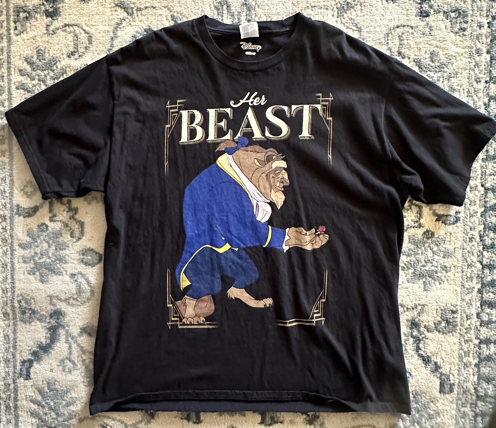Vintage Beauty and the Beast Disney Store T-Shirt… - image 1
