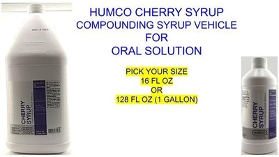 Humco CHERRY SYRUP COMPOUNDING VEHICLE ORAL SOLUTION (DYE-FREE) 16 OZ OR 128 OZ