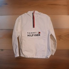 Boys Jacket Tommy Hilfiger Lightweight Hood Size 4 White Water Resistant Outerwe