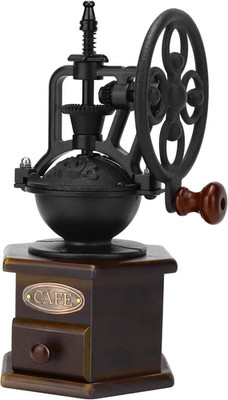 Molino cafe manual madera diseno antiguo manivela hierro ideal regalo hogar uso
