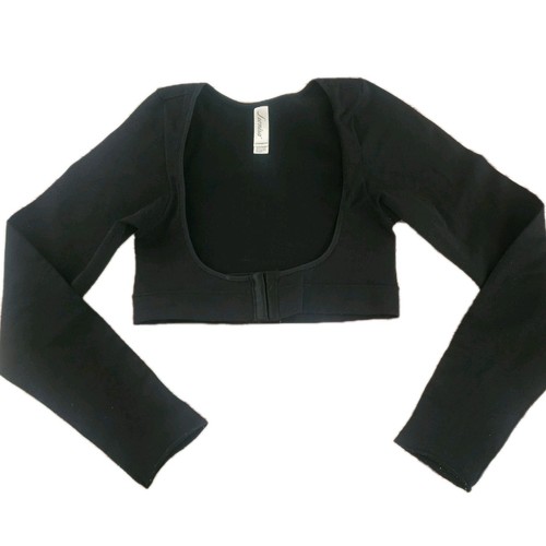 Leonisa Black Compression Shrug Bolero Small Arm Shaper Posture Support Stretch