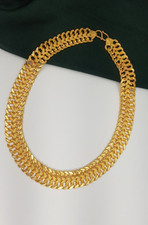 Men Cuban Link Gold Chain 22K High Finish 18.5mm 19in Heavy Look Men Gold Chain