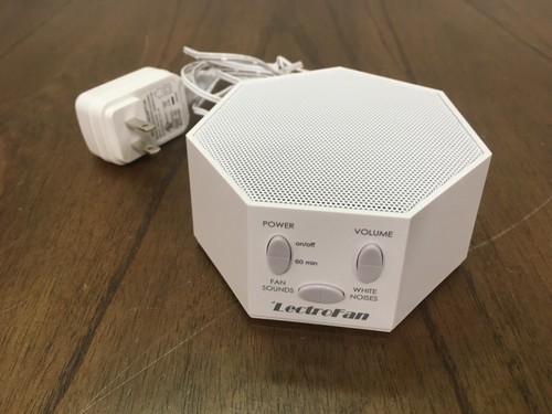 LectroFan - White Noise and Fan Sound Machine ASM1007 Sleep Aid WHITE
