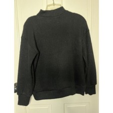 LOFT Outlet Black Mock Neck Sweater XS Relaxed Balloon Sleeve Pullover