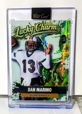 2026 Wild Card Dan Marino St. Paddy's Day Lucky Charm Green Hyper 1/1 Dolphins