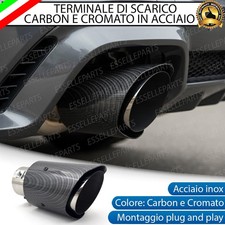 TERMINALE DI SCARICO PER MARMITTA CARBON E CROMATO INOX PER ALFA ROMEO MITO