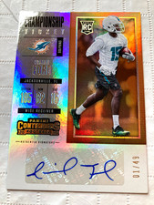 2017 Contenders Championship Ticket Isaiah Ford Dolphins RC AUTO Virginia Tech