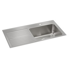 Elkay ILGR4322R1 Lustertone SS 43" Single Bowl Drop-in Sink with Drainboard