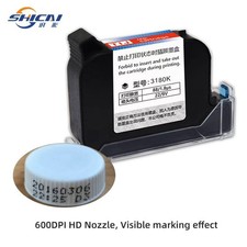3pcs Refillable Fast Dry Black Ink Cartridge for 12.7mm Handheld Inkjet Printer