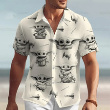 Disney Baby Yoda Star Wars Beach Hawaiian Shirt