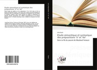 "Etude SéMantique Et Syntaxique Des PréPositions \"à\" Et \"De\" Leila Douh"