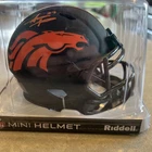 Steve Atwater Signed Eclipse Black Denver Broncos Speed Mini Helmet Beckett