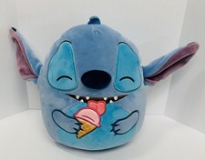 Disney Squishmallows Stitch Licking Ice Cream Cone 8" Blue Plush Toy
