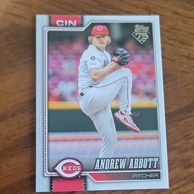 Topps 2026 Series One Andrew Abbott Cincinnati Reds #218 75th Anniversary Card
