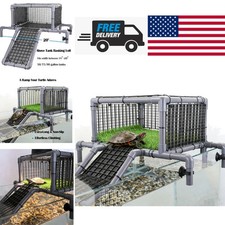 Ventilated Turtle Basking Platform with Quick Drying Features for Aquatic Tanks