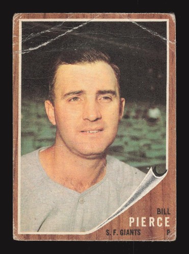 Bill Pierce #260 1962 Topps card