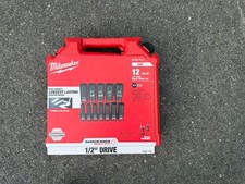 Milwaukee 49-66-7011 12-PC SHOCKWAVE Impact Duty 1/2" Drive SAE 6-Pt Socket Set