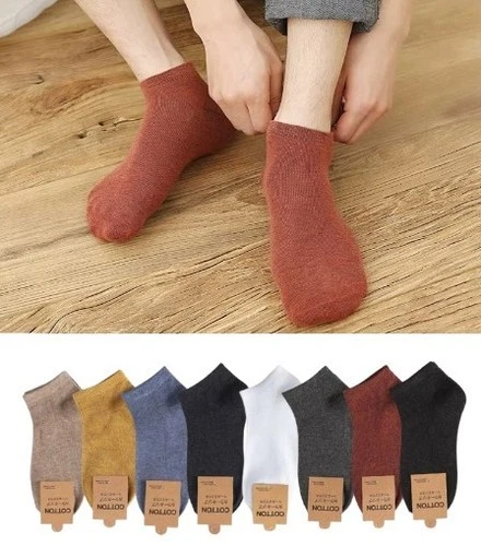 Premium Men Cotton Ankle Socks Invisible Trainer Liner Low Cut Sports Socks 6-8