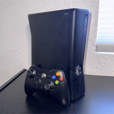 Xbox 360 Slim 120gb with Controller + Cables - Serviced & Cleaned