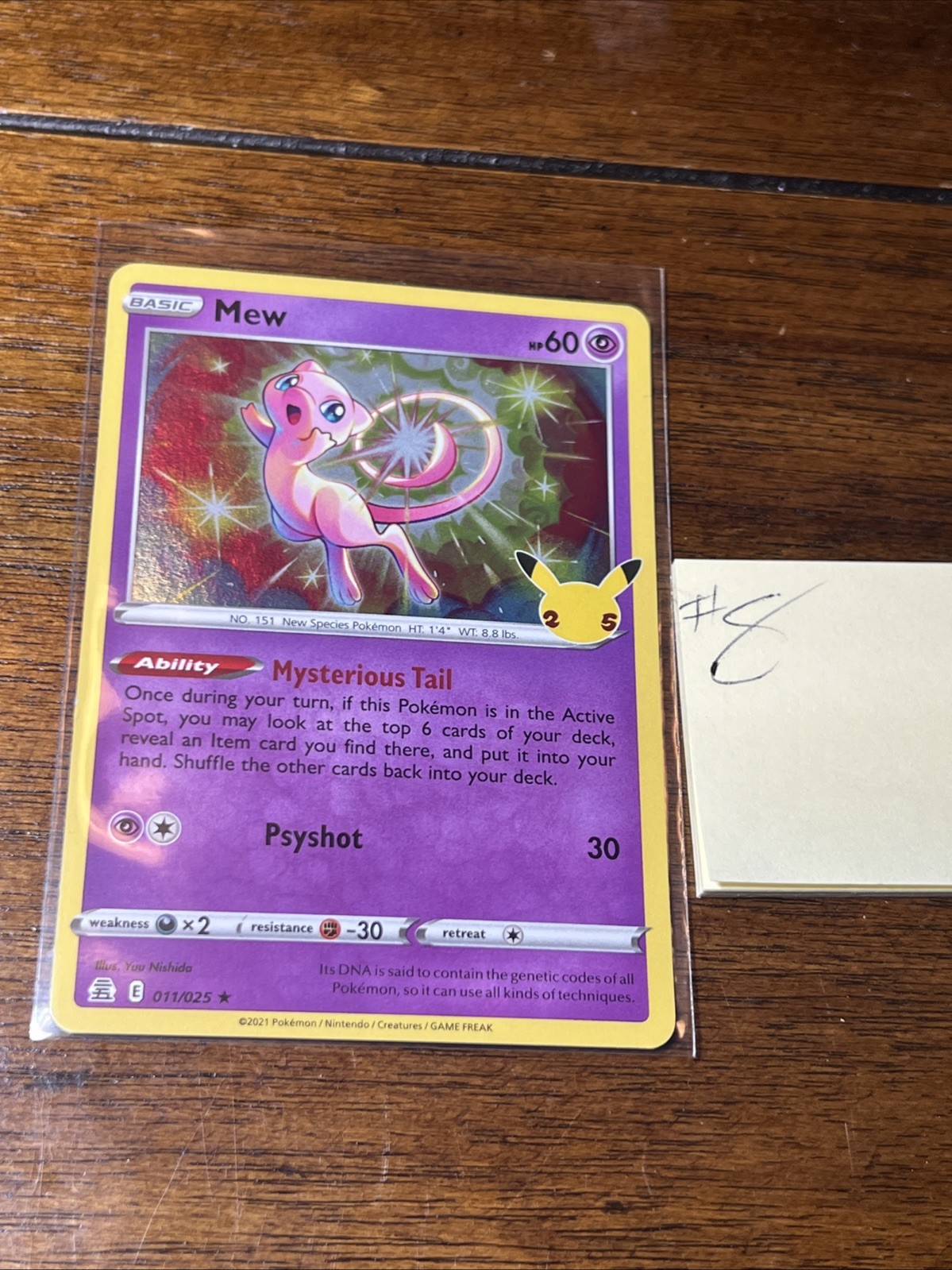 Pokémon TCG Mew 11/25 Holo Rare Celebrations 25th Anniversary NM