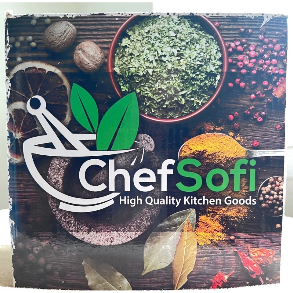 ChefSofi Mortar & Pestle Set 2 Cup Capacity Unpolished Granite - Image 3 of 4