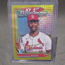 Topps 2024 Bowman My 1st Bowman Jordan Walker Cardinals Yellow Mojo M1B-21 /75