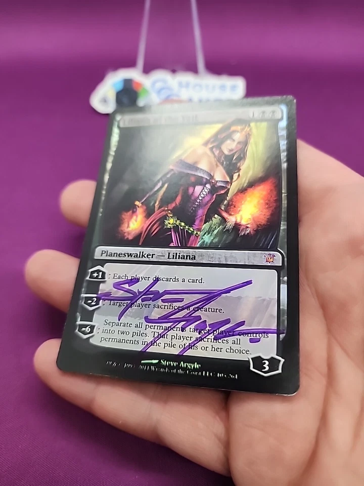 MTG Liliana Of The Veil Foil Avacyn Restored AVR Signed Steve Argyle *CCGHouse* - Image 3 of 4