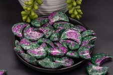 Ruby Zoisite Carving - Moon