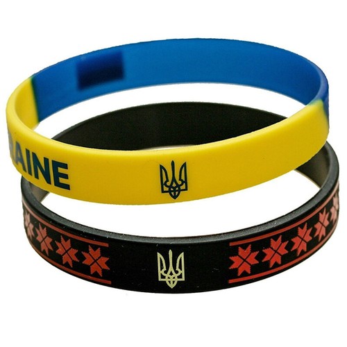 1PC Soccer Ukraine Country National Flag Wristband Sport Elastic Bracelets Gi-f; - Bild 10 von 18