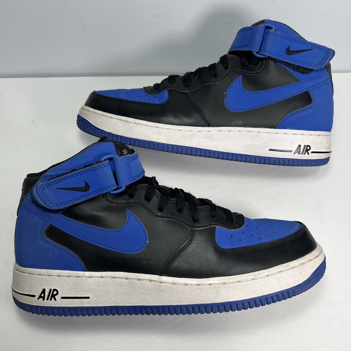 Nike Air Force 1 Mid Black Royal (2015) Mens Size 11 315123 027 | eBay