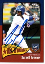 Darnell Sweeney 2015 Oklahoma City Dodgers PCL All Star Game Signed Card