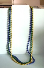 3 STRANDS OF MARDI GRAS BEADS