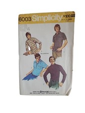 1973 SIMPLICITY #6003- Teen Boy TURTLE NECKLI...