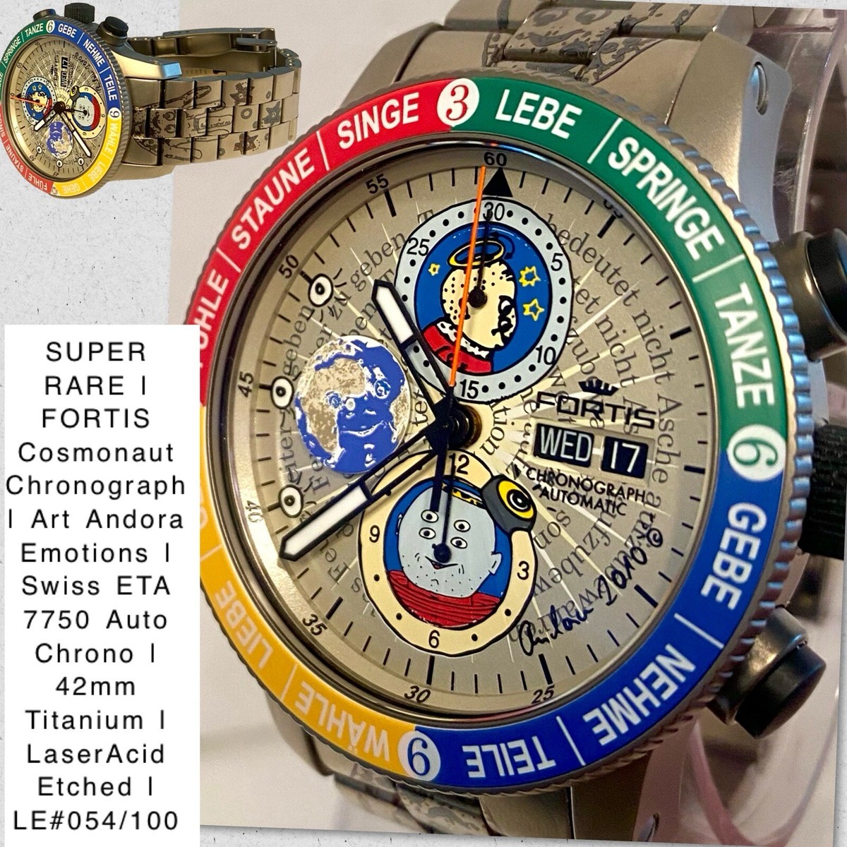 42mm Titanium | Valjoux 7750 Auto Chrono | COSMONAUT | LE#054/100