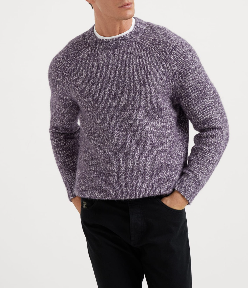 Cardigan Homme Brunello Cucinelli Alpaga-cachemire à Fermeture éclair - Neuf Taille 50/40 US, Couleur Rouge/khaki