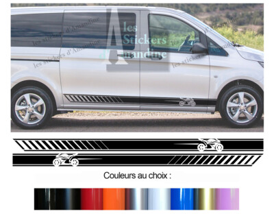 2 STREIFEN UNTERBODEN MOTORRAD GP FÜR MERCEDES VITO VAN STICKER BD599-62