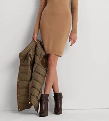 LAUREN RALPH LAUREN FAUX LEATHER TRIM WOOL CASHMERE DRESS - NWT - M | eBay LAUREN RALPH LAUREN FAUX LEATHER TRIM WOOL CASHMERE DRESS - NWT - M | eBay