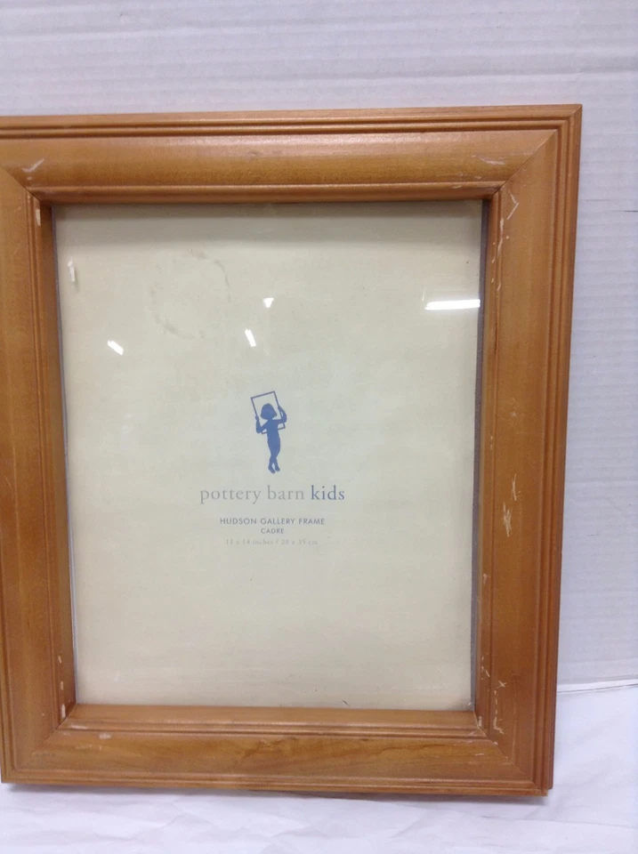 Pottery Barn Kids Hudson Gallery Picture Photo Frame wedding Baby 11X14 Honey - Image 2 of 4