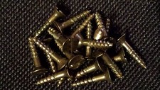 20 Holzschrauben DIN 97 2,7x13 mm Messing Senkkopf Modellbau Restaurieren Antik