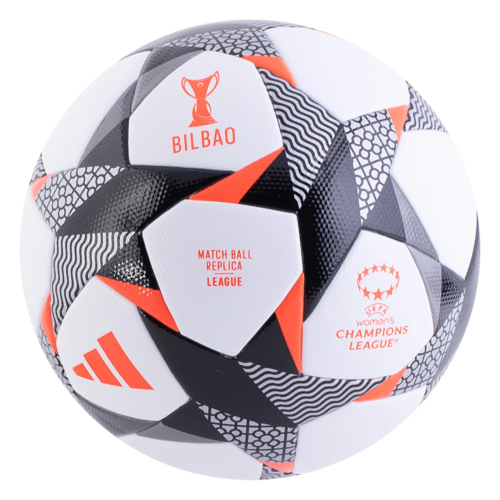 adids Womens Uefa Champions League Top Ball (White/Black/Solar Red) - 第 1/3 張圖片