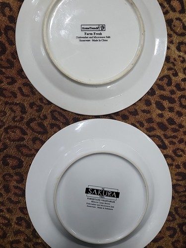 Set of 4 The Sakura Table Farmstand Vegetables Plates Farmhouse 8.25" - Picture 6 of 6