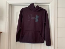 Under Armour Cold Gear Fleece Hoodie Pullover Size Youth XL Purple