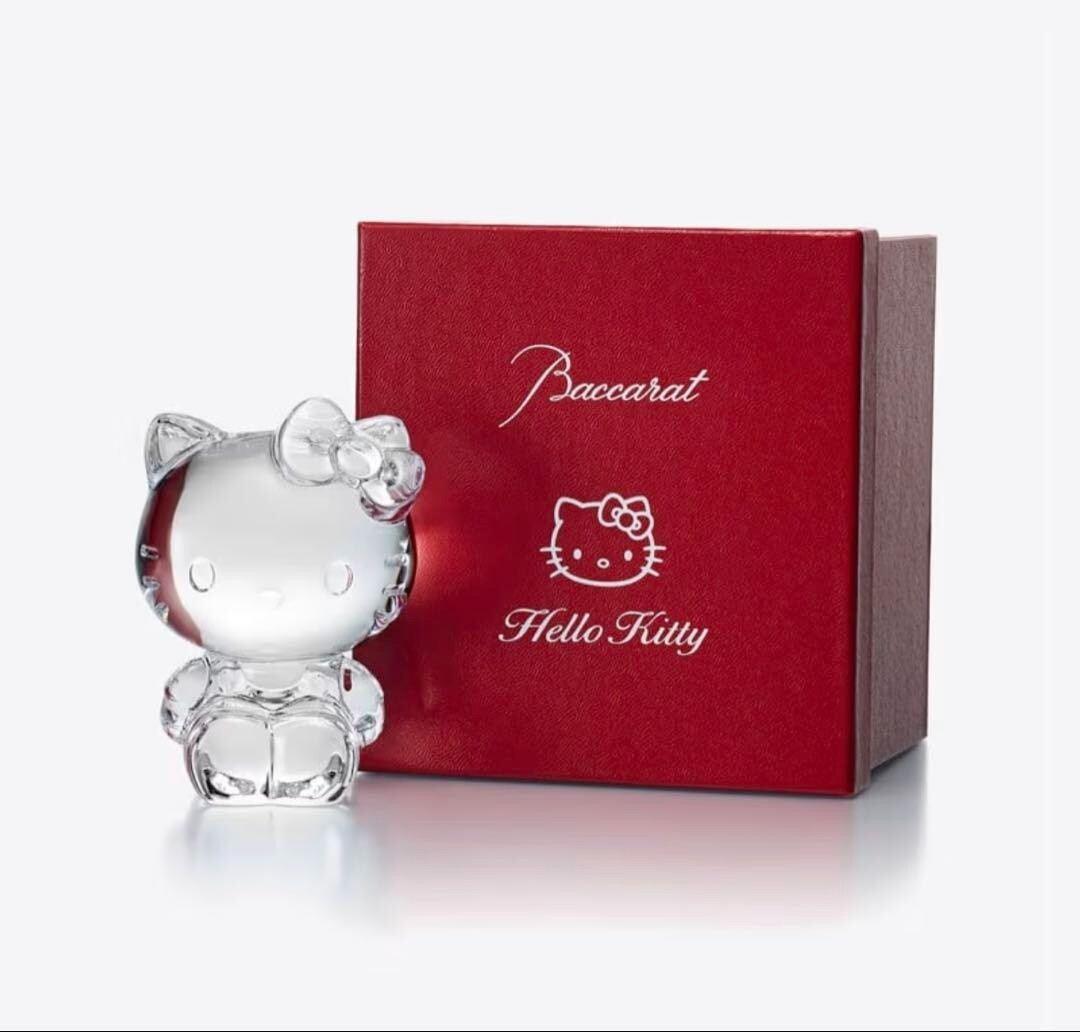 Baccarat x Sanrio collaboration Hello Kitty crystal ornament 50th 15000 limited