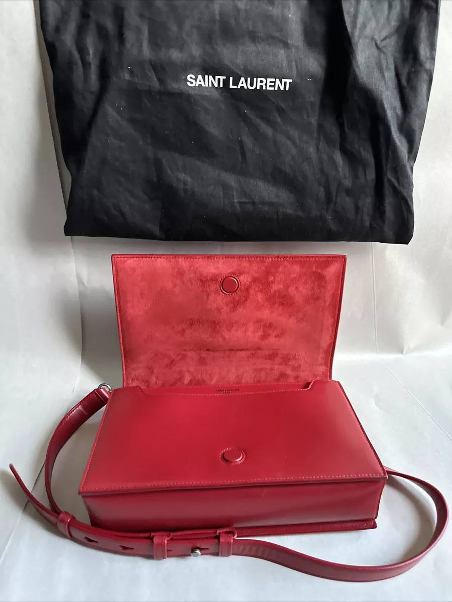 Saint Laurent Glossy Leather Wallet on a Chain