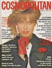 VTG COSMOPOLITAN UK 1987 RENEE SIMONSEN CINDY CRAWFORD ROBERTA CHIRKO FASHION 