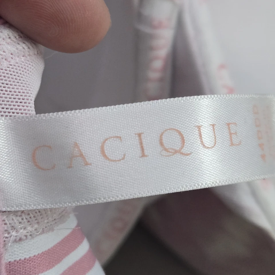 Cacique Women Bra 44DDD Pink Tie Dye T Shirt Underwire Lightly Line Striped READ - Image 3 of 4